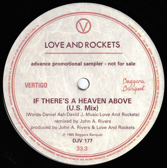 Love and rockets - If there's a heaven above