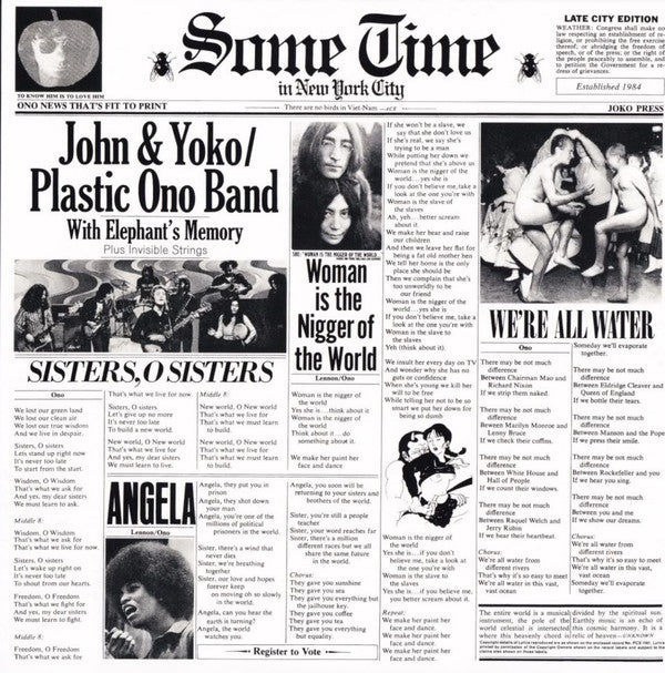 John &Yoko/plastic Ono band - Sometime in New york city